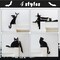 4 Pcs Halloween Door Topper Black Cats Silhouette (Black)